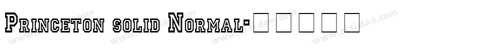 Princeton solid Normal字体转换
